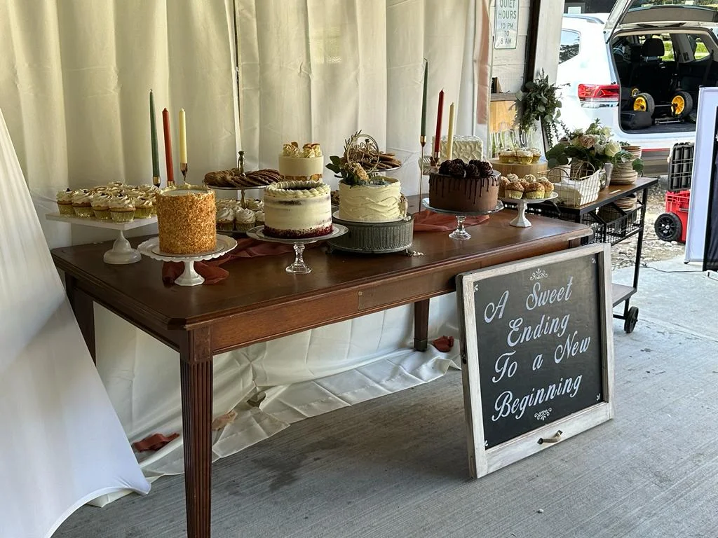 wedding set up dessert